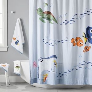 Pottery Barn Kids 2020 Disney Finding Nemo Shower Curtain 72" X 72” NEW